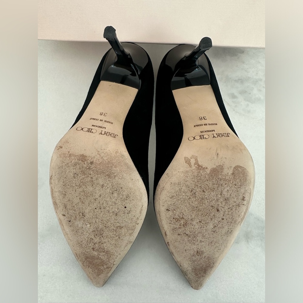 Jimmy Choo black suede pointed heels size 8 - Picture 10 of 13